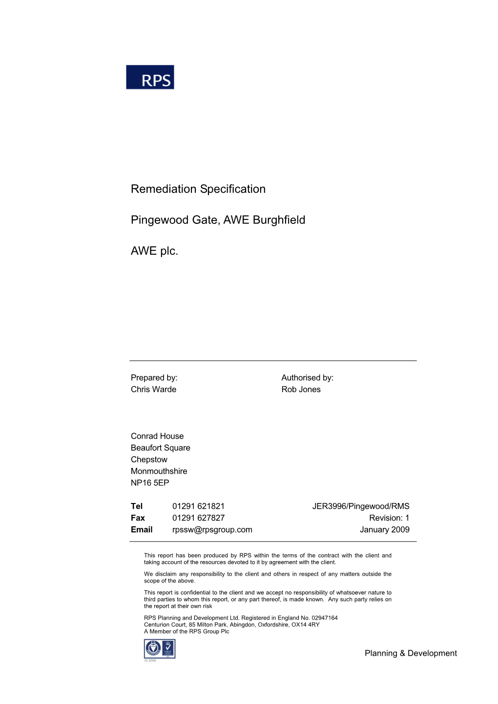 Contaminated Land Report Template V4