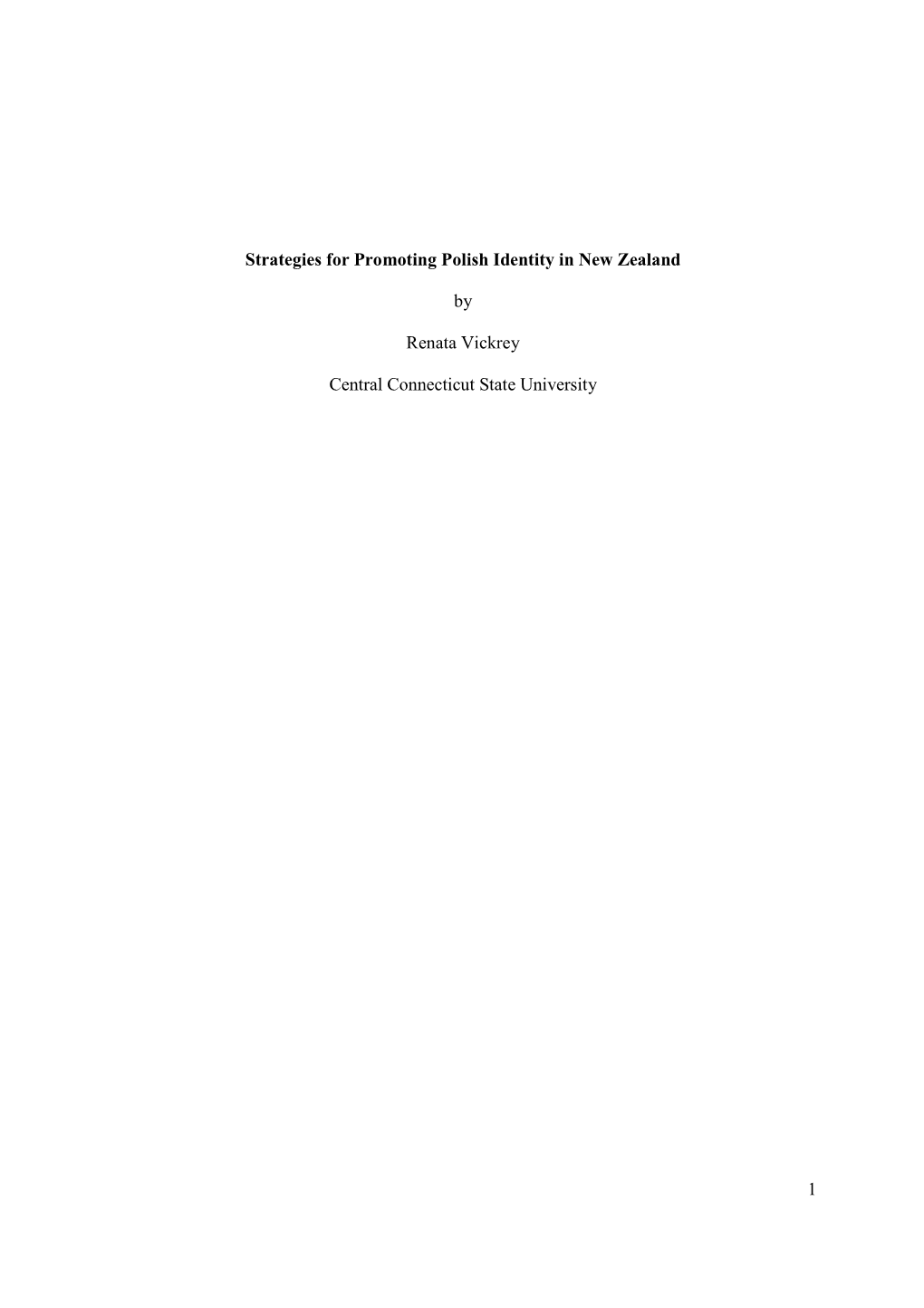 Polish Heritage Report NZ