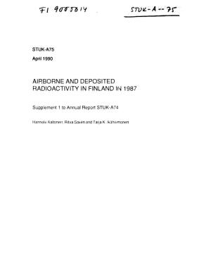 Airborne and Deposited Radioactivity in Finland in 1987