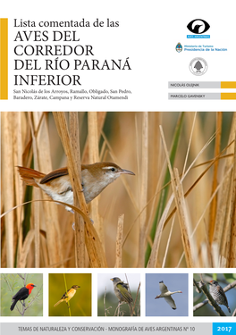 Paper 2017 Lista Comentada De Las Aves Del Corredor Del Río Paraná
