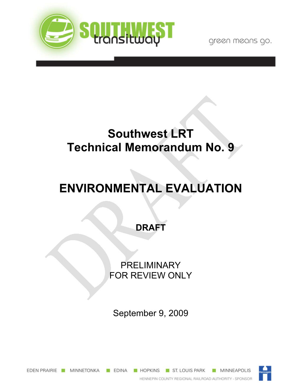 Southwest LRT Technical Memorandum No. 9