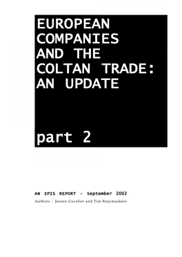 COLTAN TRADE:TRADE: ANAN UPDATEUPDATE Partpart 22