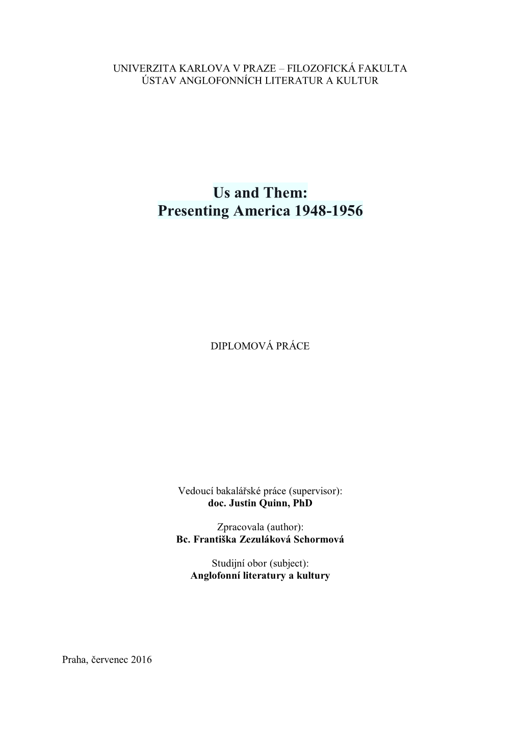 Presenting America 1948-1956