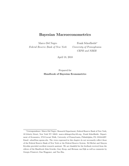 Bayesian Macroeconometrics