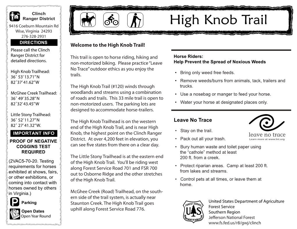 High Knob Trail