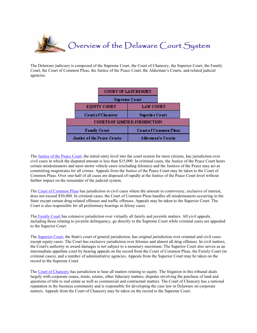 Overview of Delaware Court System.Pdf
