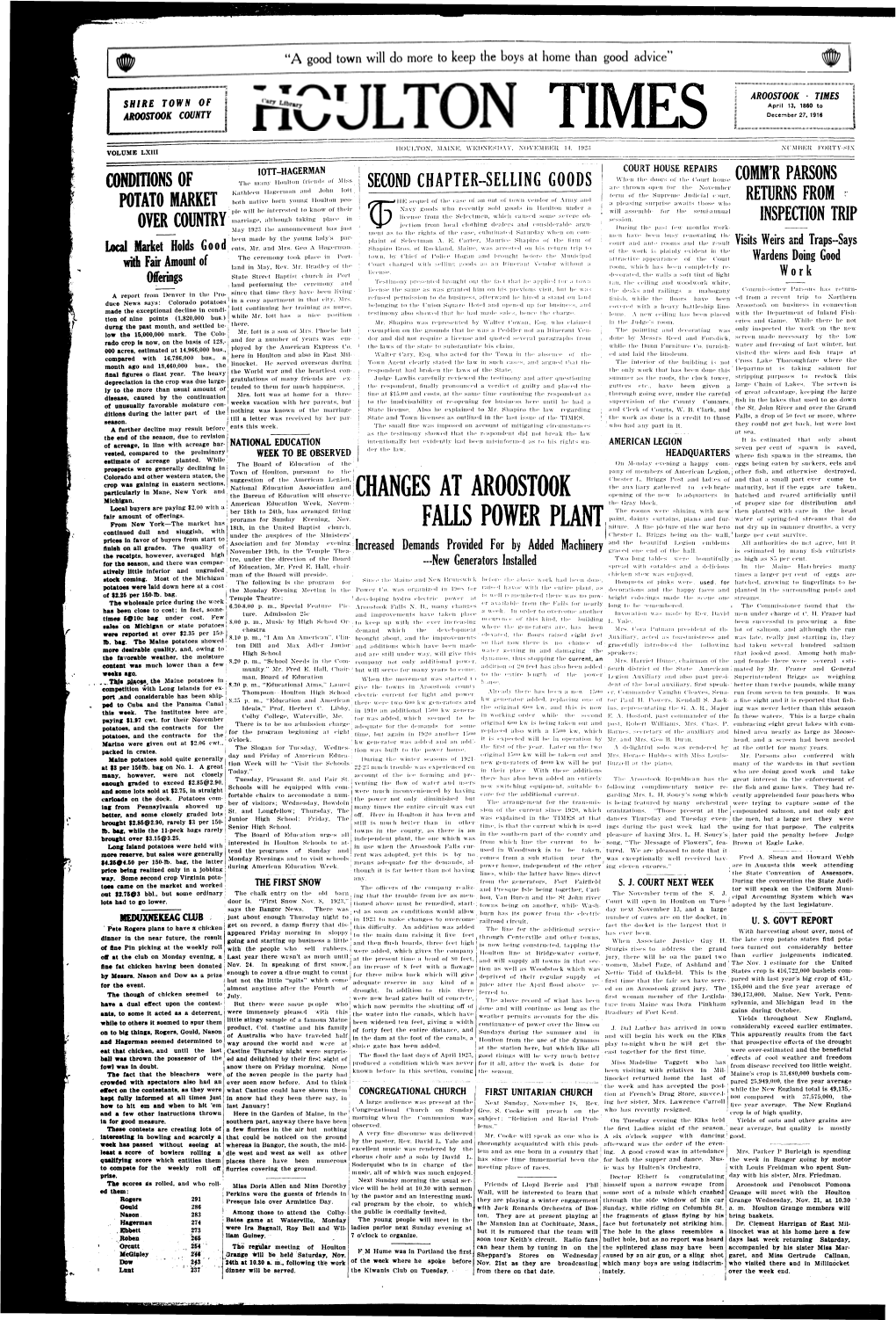 Houlton Times, November 14, 1923