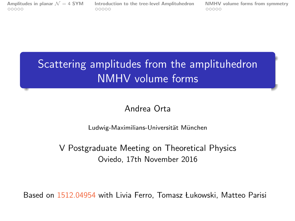 Scattering Amplitudes from the Amplituhedron NMHV Volume Forms