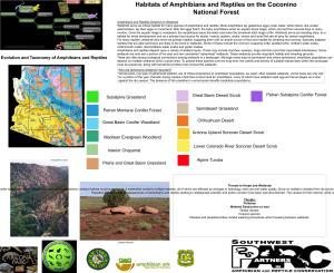 Habitats of Amphibians and Reptiles on the Coconino National Forest