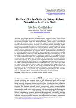 The Sunni-Shia Conflict in the History of Islam: an Analytical Descriptive Study