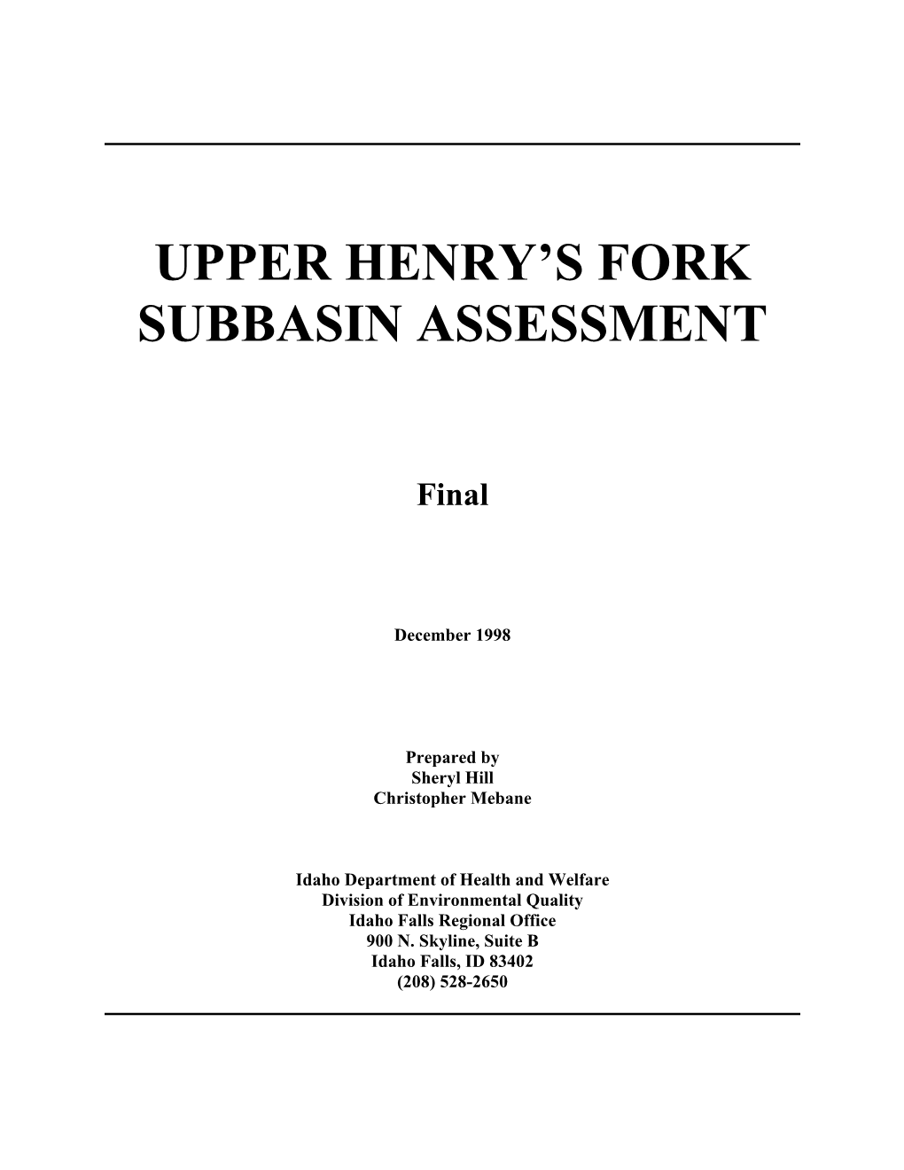 Upper Henry's Fork