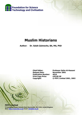 Muslim Historians