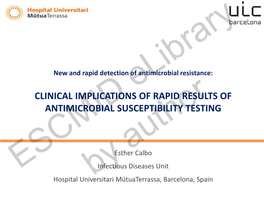 Clinical Implications of Rapid Results of Antimicrobial Susceptibility Testing
