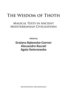 The Wisdom of Thoth