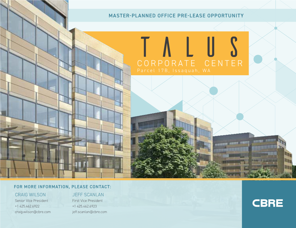 TALUS CORPORATE CENTER Parcel 17B, Issaquah, WA