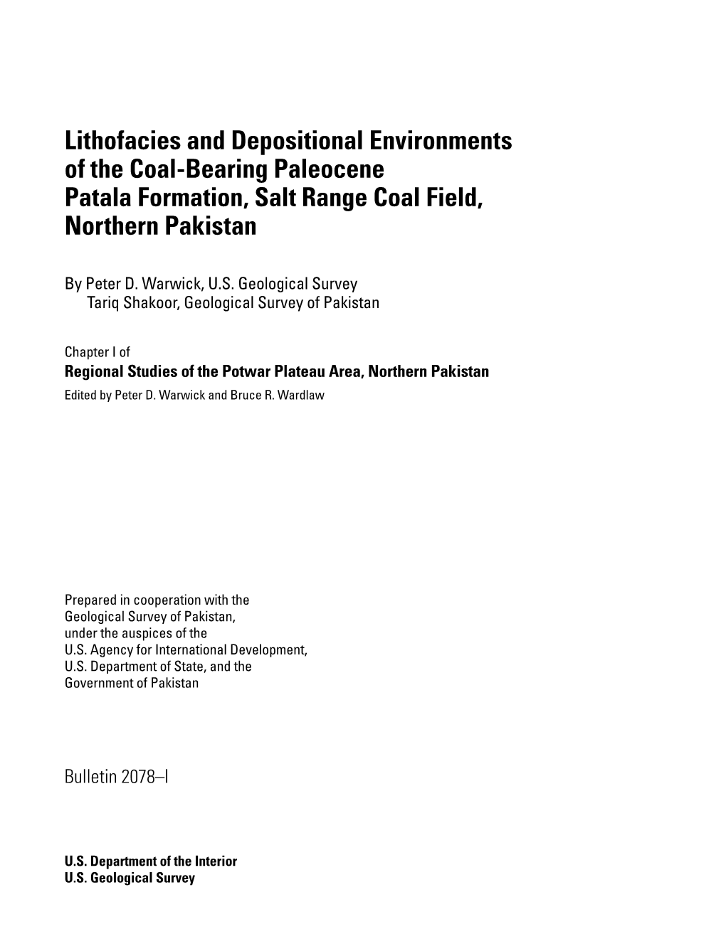 Lithofacies and Depositional Environments of the Coal-Bearing Paleocene Patala Formation, Salt Range Coal Field, Northern Pakistan