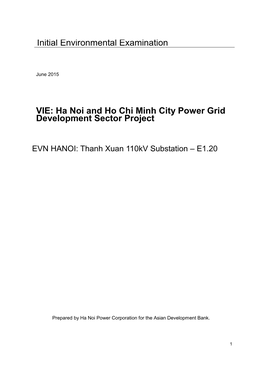 EVN HANOI: Thanh Xuan 110Kv Substation – E1.20