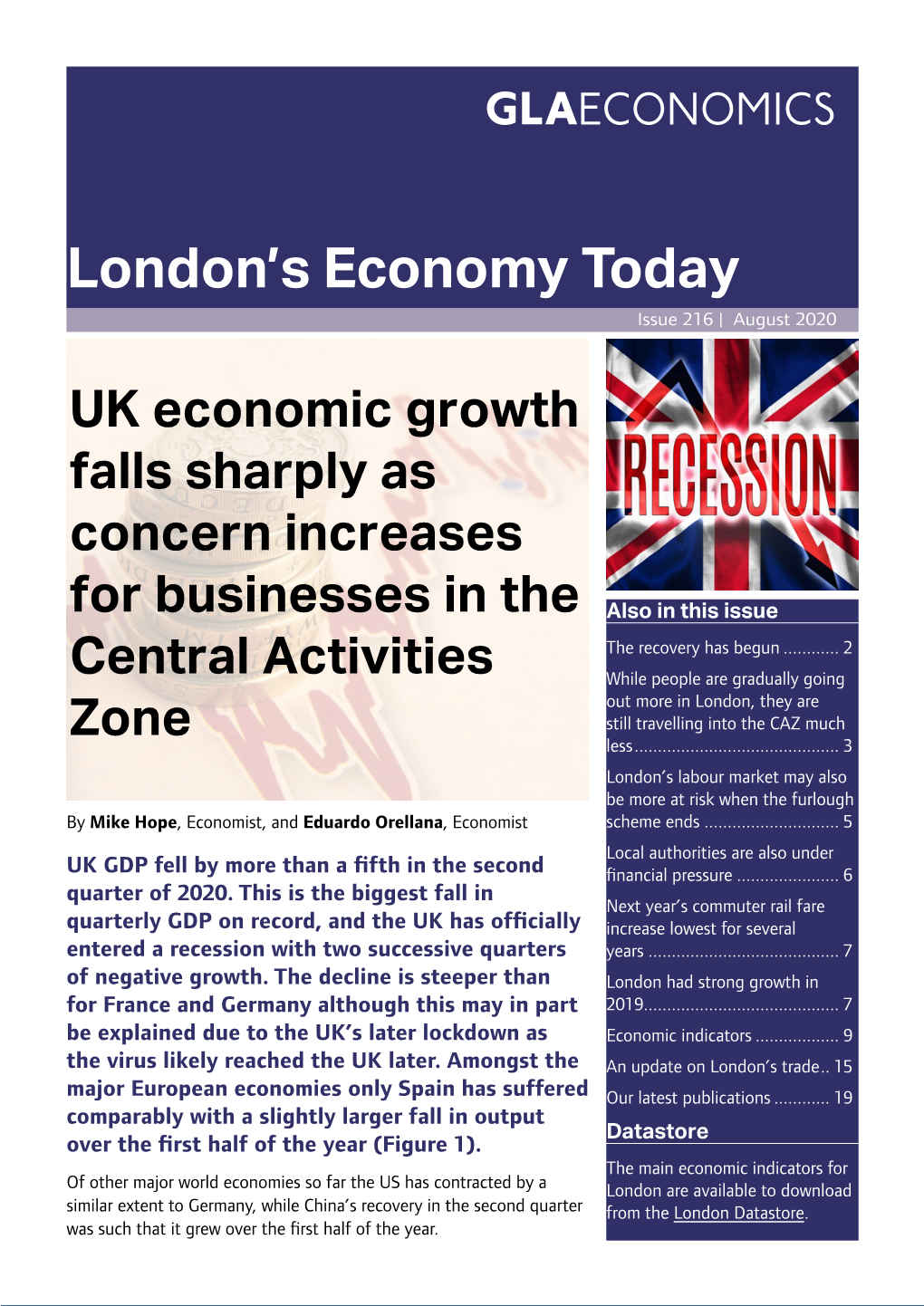 London's Economy Today