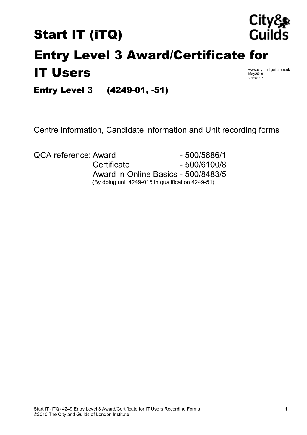 N/SVQ Recording Forms