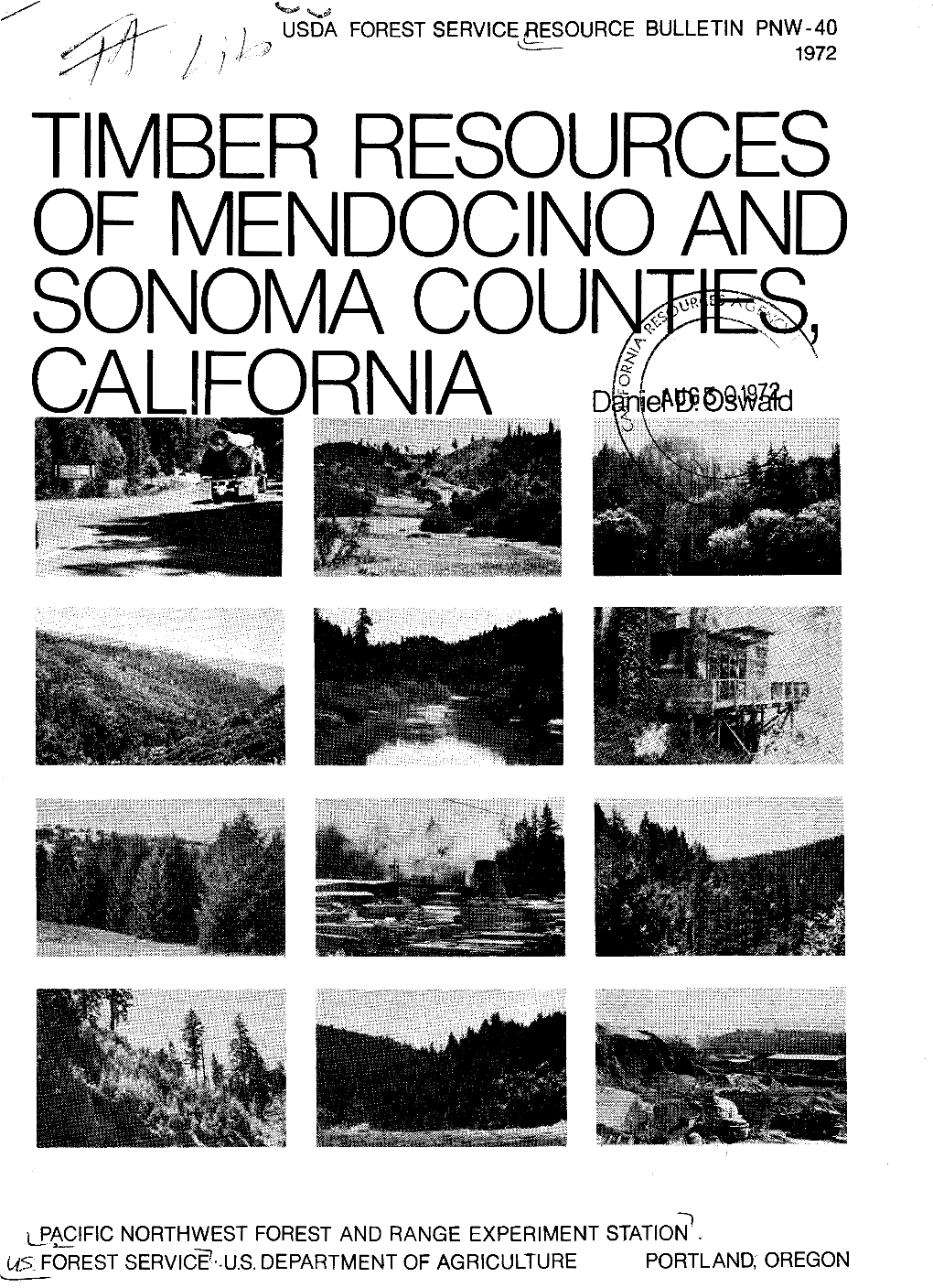 Timber Resources of Mendocino and Sonoma Cou California