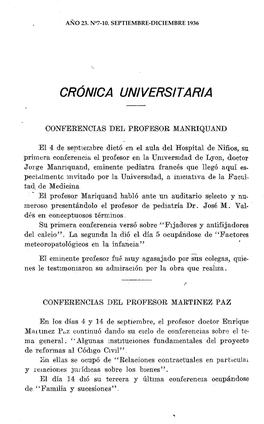Crónica Universitaria