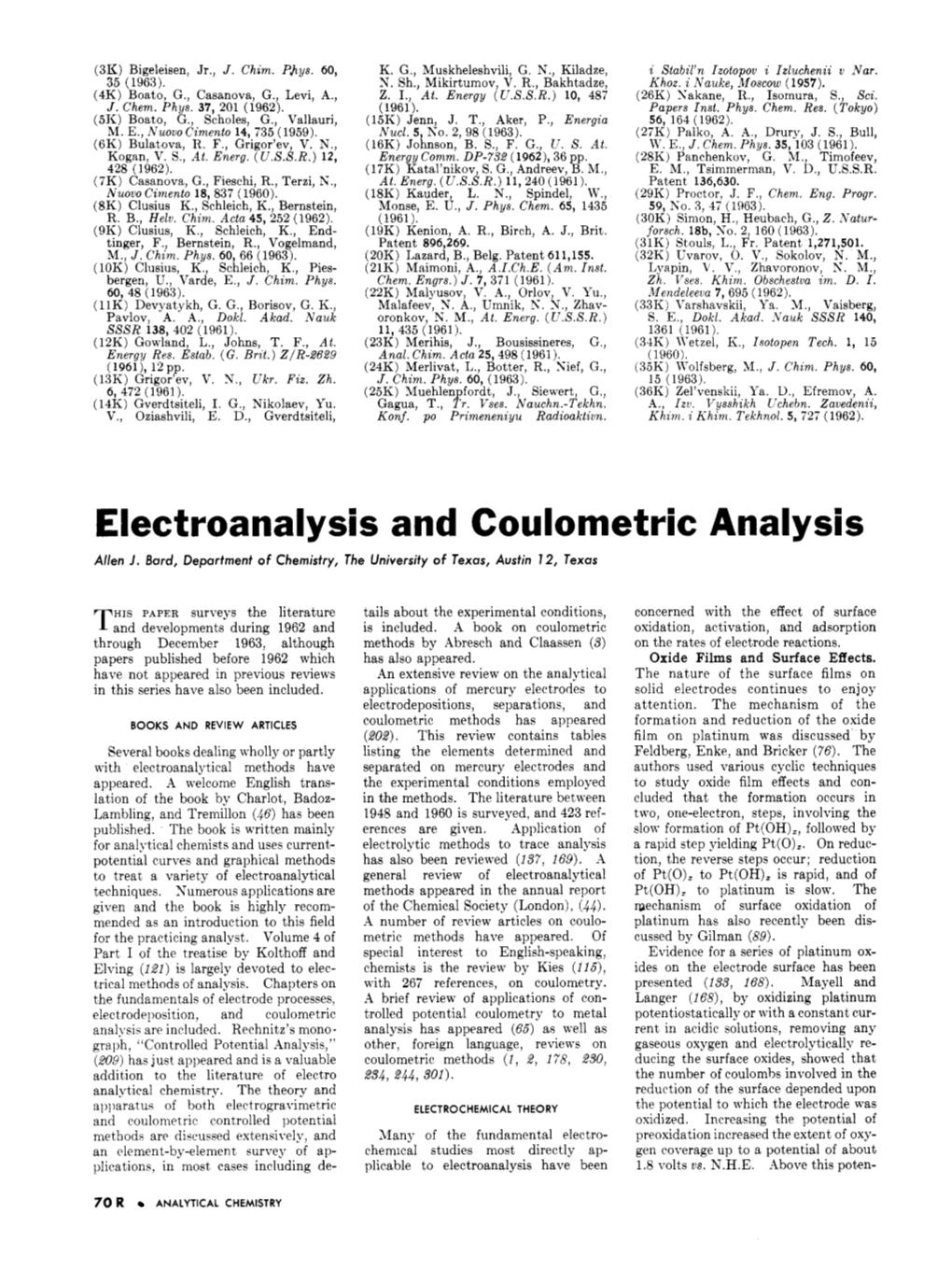 Electroanalysis and Coulometric Analysis Allen 1