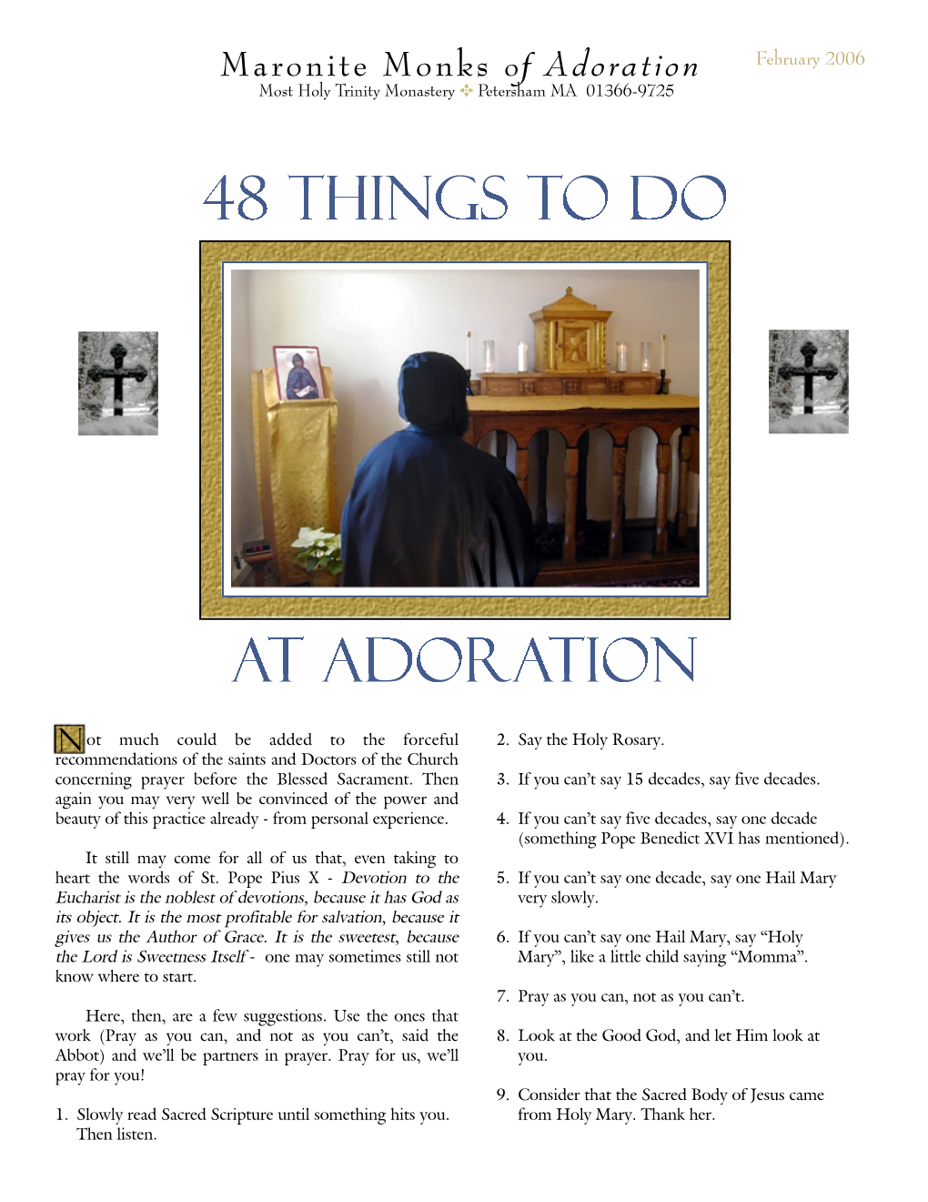 48 Things to Do at Adoration