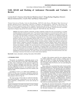 SAR, QSAR and Docking of Anticancer Flavonoids and Variants: a Review