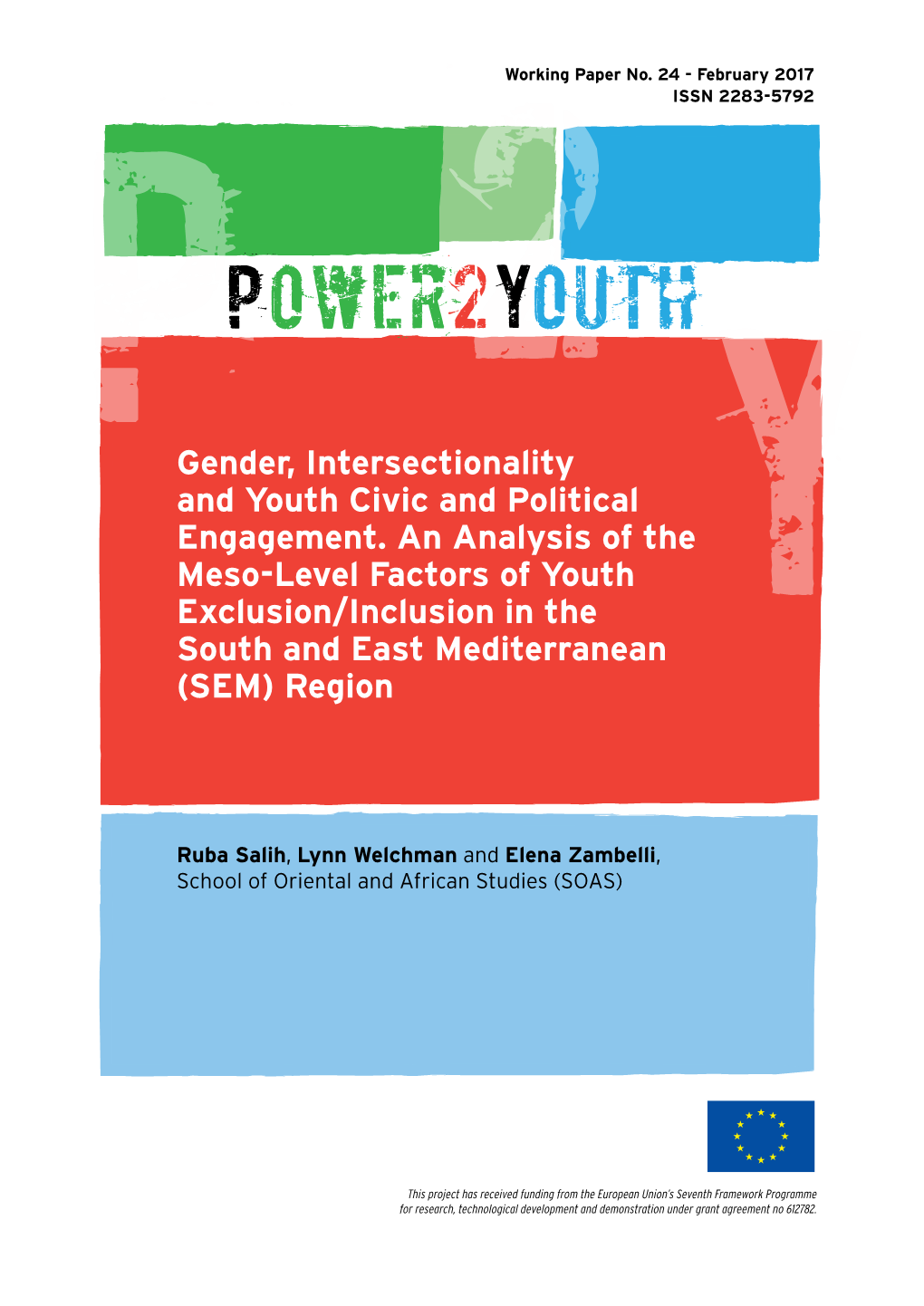 Gender, Intersectionality and Youth Civic and Political Engagement