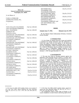 Federal Communications Commission Record 7 FCC Red No