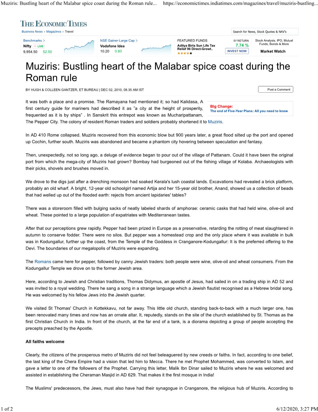 Muziris: Bustling Heart of the Malabar Spice Coast During the Roman Rule