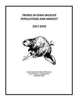 Trends in Iowa Wildlife Populations and Harvest 2017-2018
