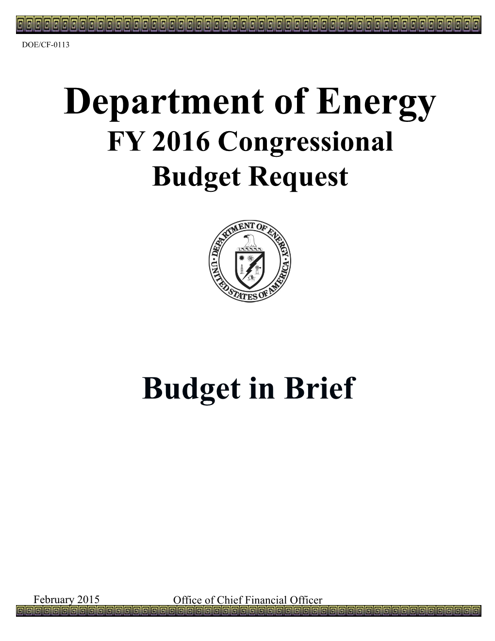 Budget Request