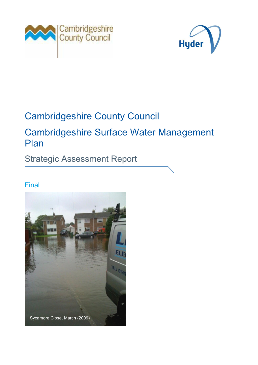 Cambridgeshire Surface Water Management Plan Strategic Assessment Report