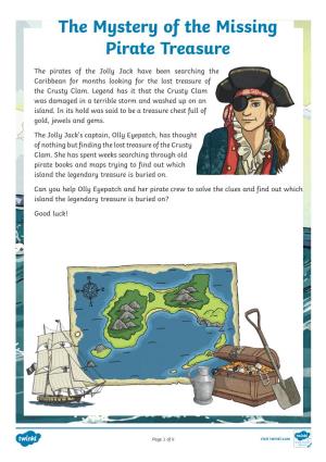 The Mystery of the Missing Pirate Treasure