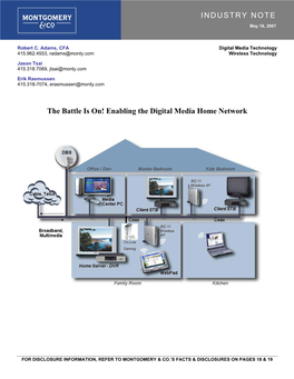 The Battle Is On! Enabling the Digital Media Home Network INDUSTRY