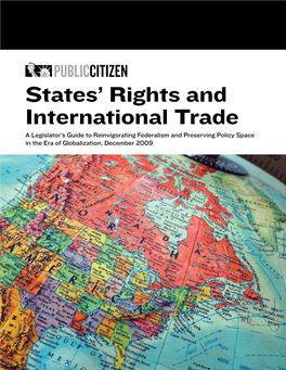 States' Rights and International Trade