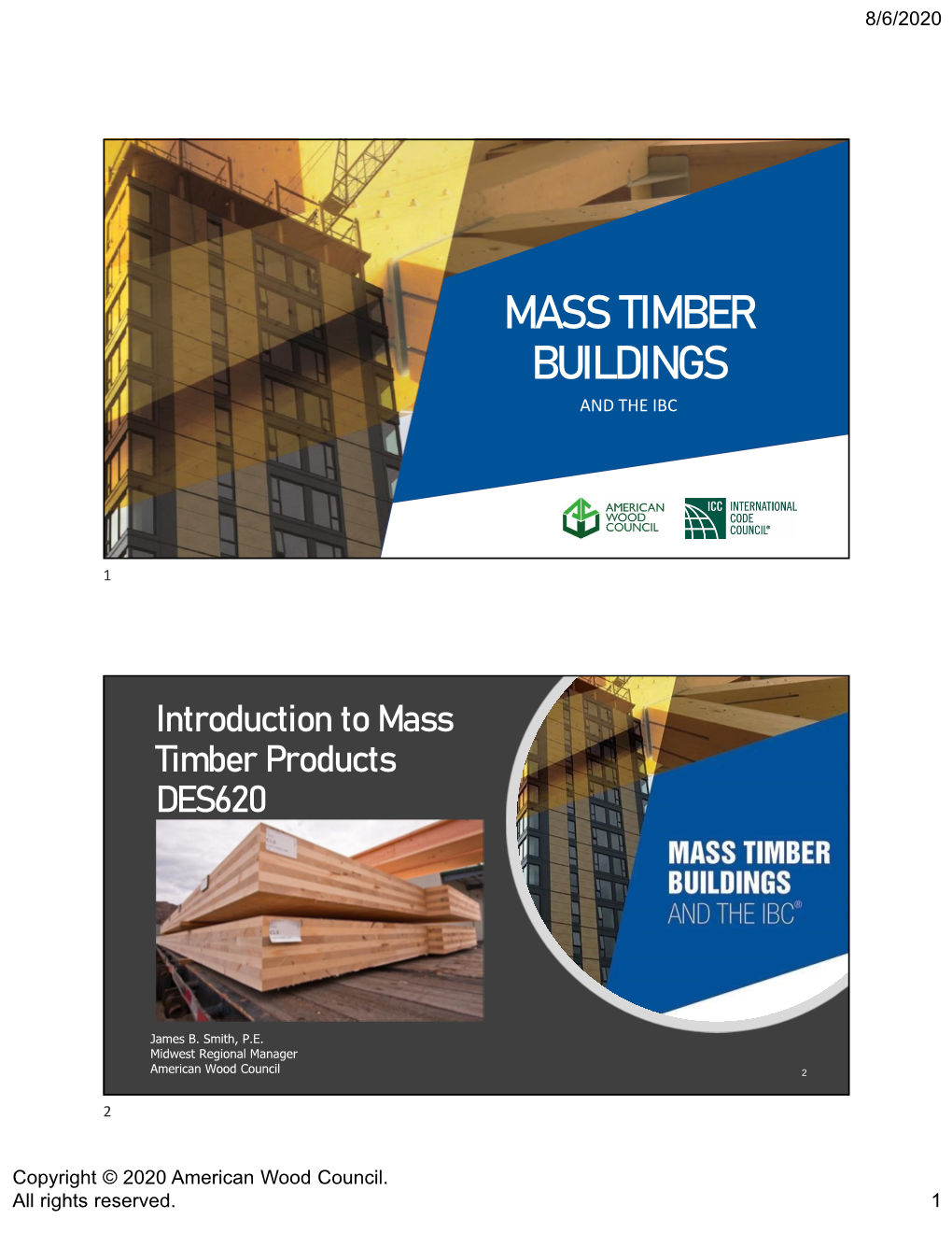Mass Timber Buildings and the Ibc