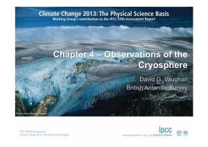 Chapter 4 – Observations of the Cryosphere