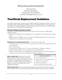 Tree/Shrub Replacement Guidelines