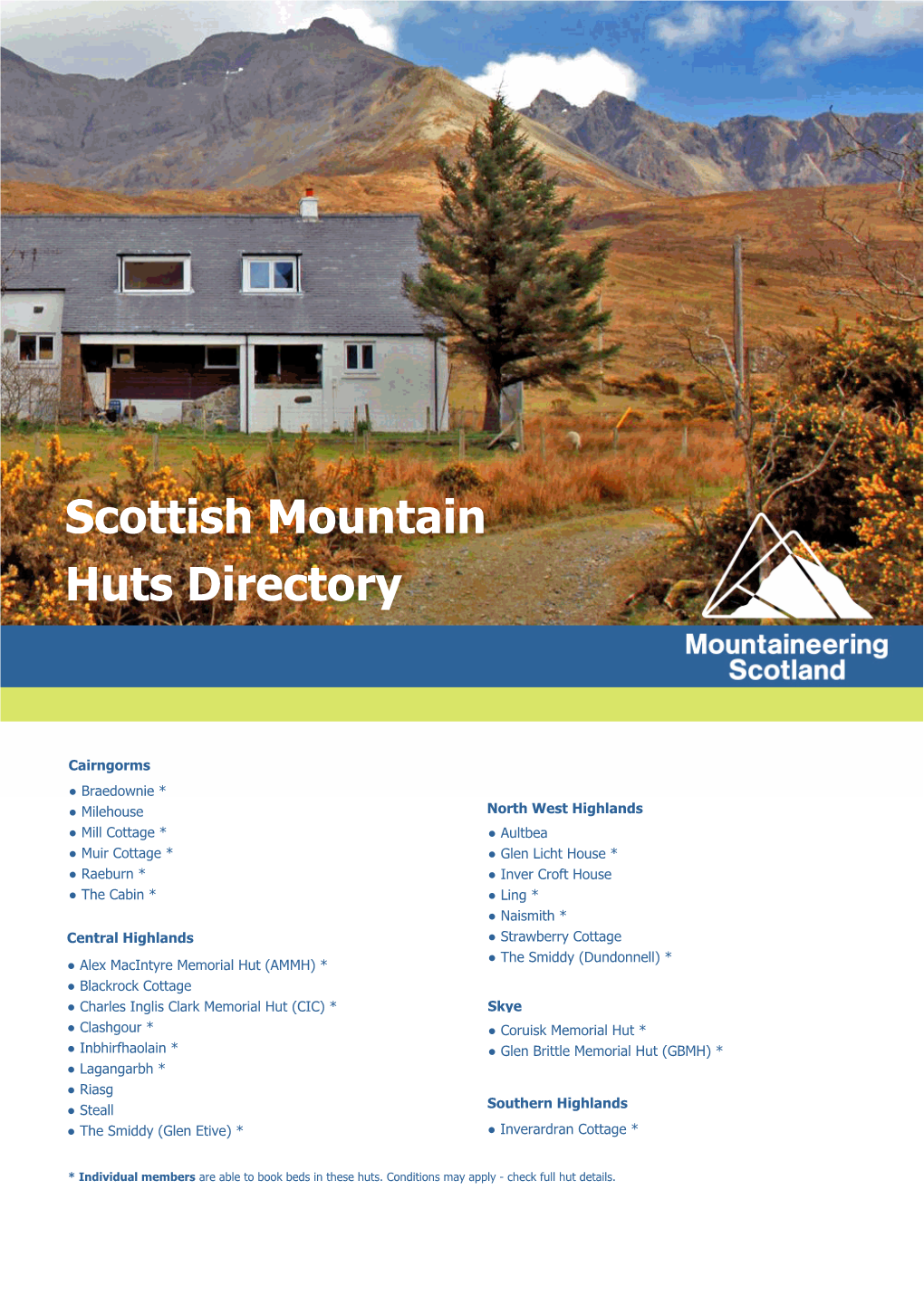 Scottish Mountain Huts Directory