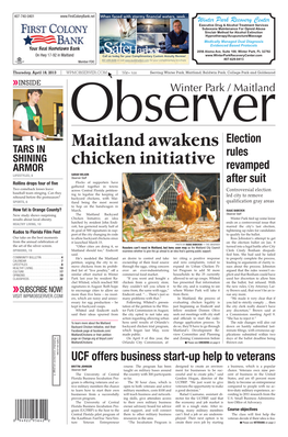 Maitland Awakens Chicken Initiative