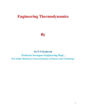Engineering Thermodynamics By