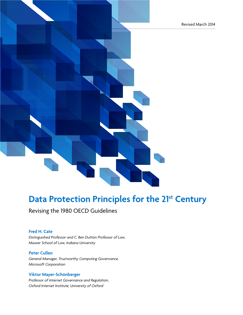 Data Protection Principles for the 21St Century: Revising the 1980