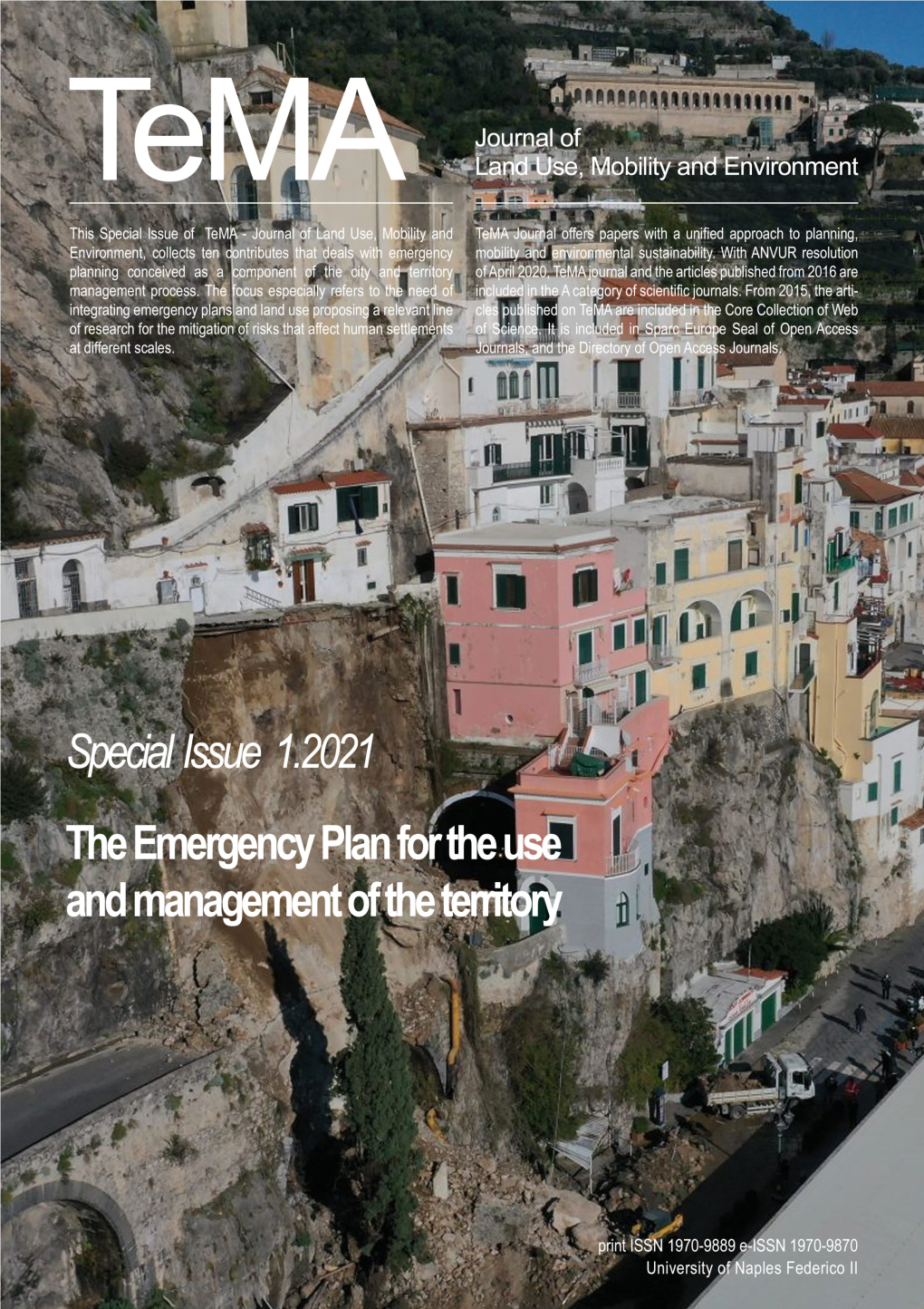 Special Issue 1.2021 the EMERGENCY PLAN for the USE and MANAGEMENT of the TERRITORY