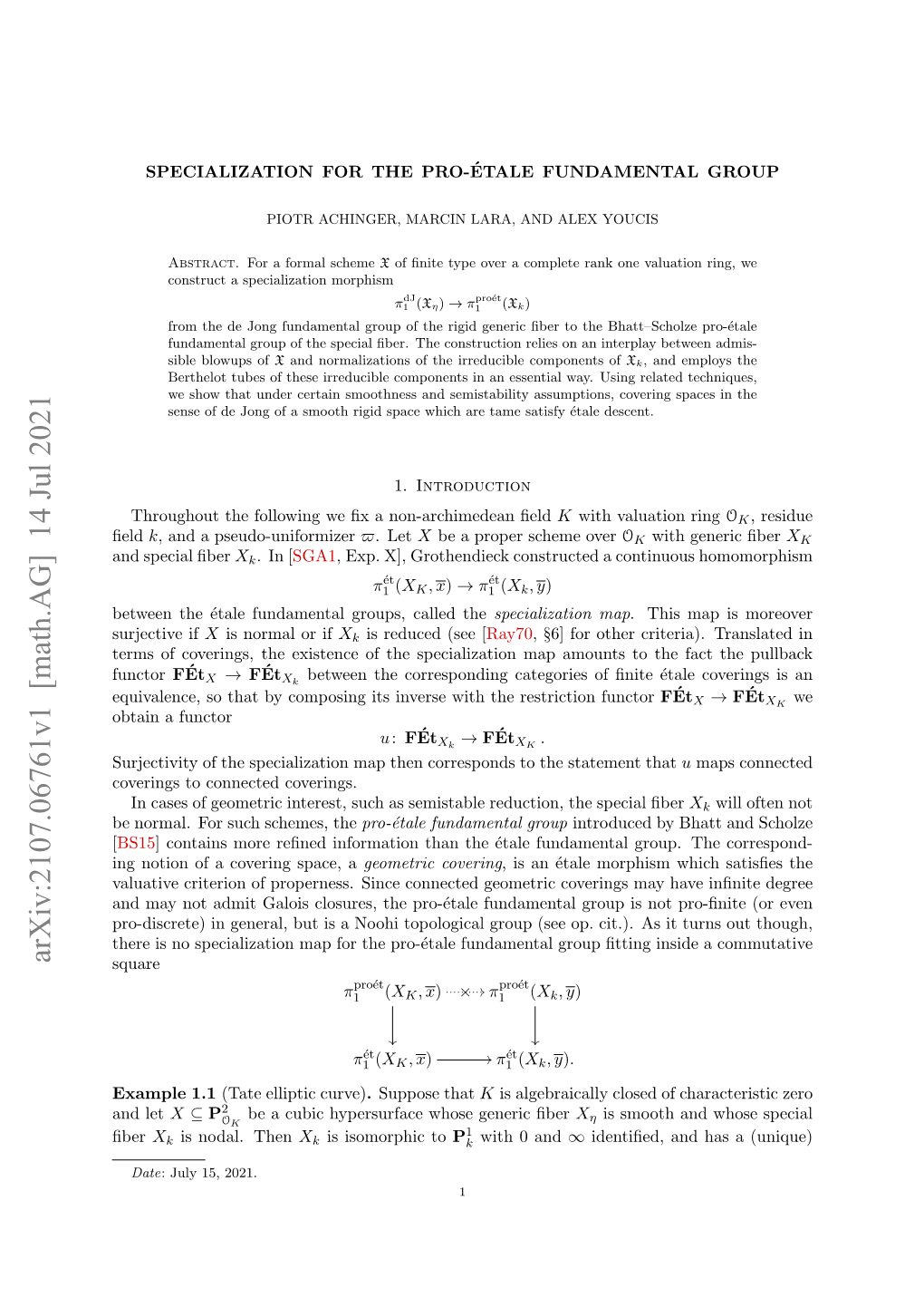 Specialization for the Pro-\'Etale Fundamental Group