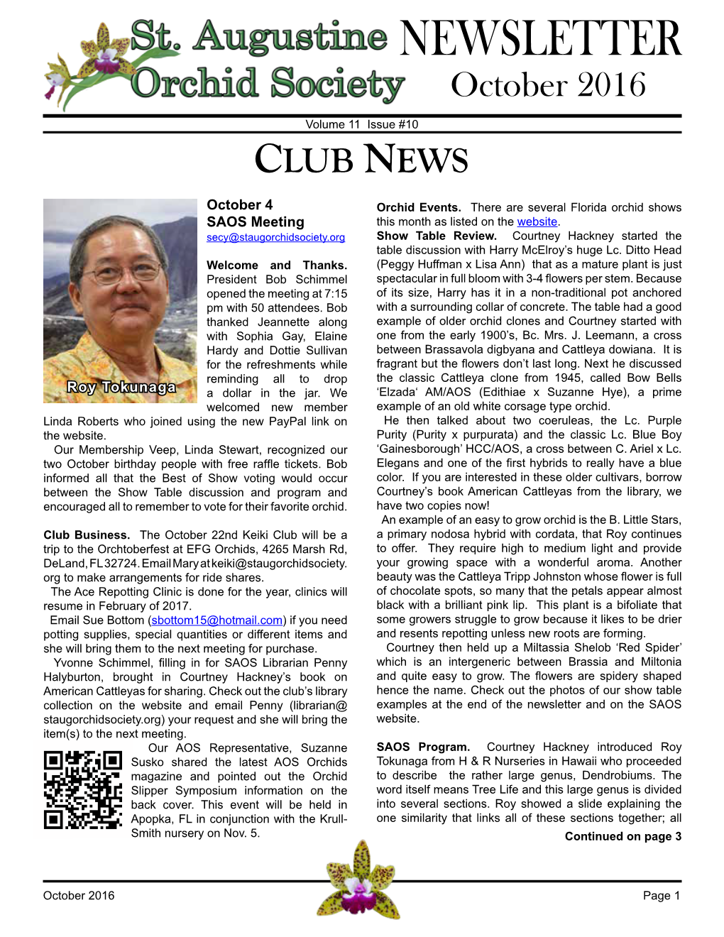 NEWSLETTER October 2016