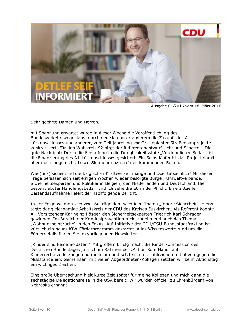 Detlef Seif Informiert