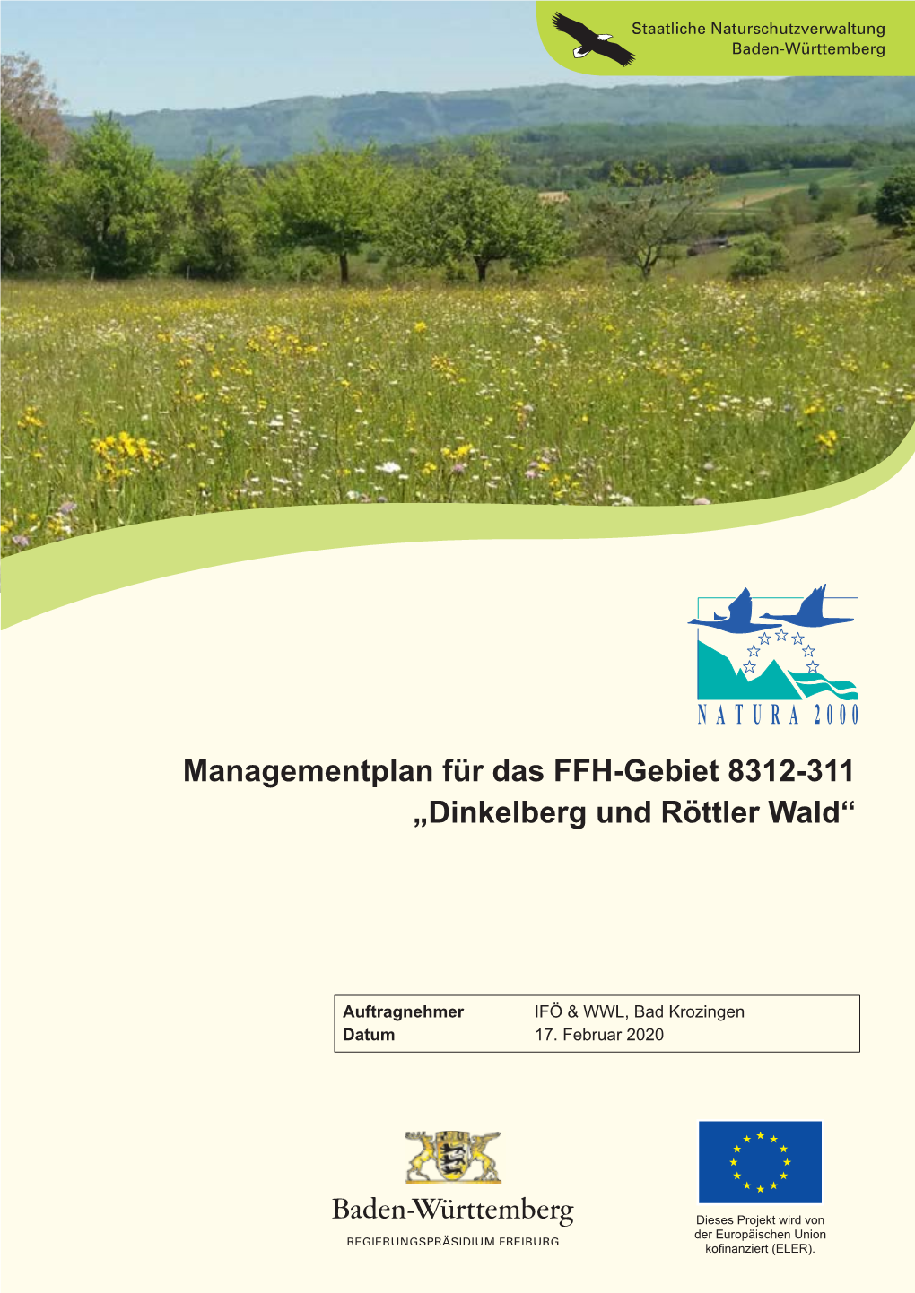 Managementplan Für Das FFH-Gebiet 8312-311 „Dinkelberg Und Röttler Wald“