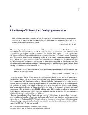 A Brief History of Till Research and Developing Nomenclature